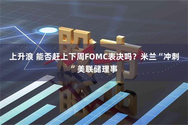 上升浪 能否赶上下周FOMC表决吗？米兰“冲刺”美联储理事