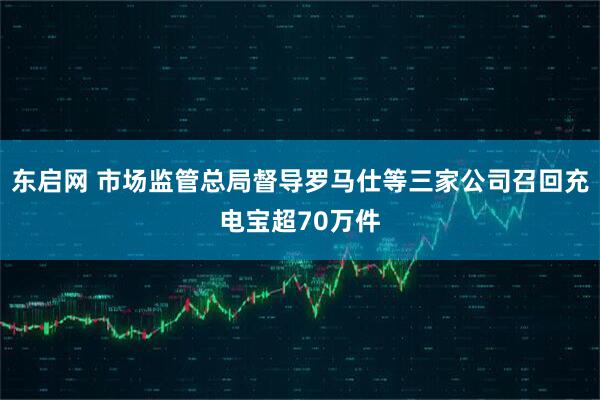 东启网 市场监管总局督导罗马仕等三家公司召回充电宝超70万件