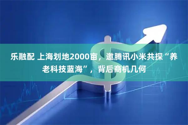乐融配 上海划地2000亩，邀腾讯小米共探“养老科技蓝海”，背后商机几何